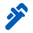 Pipe Wrench Blue Icon